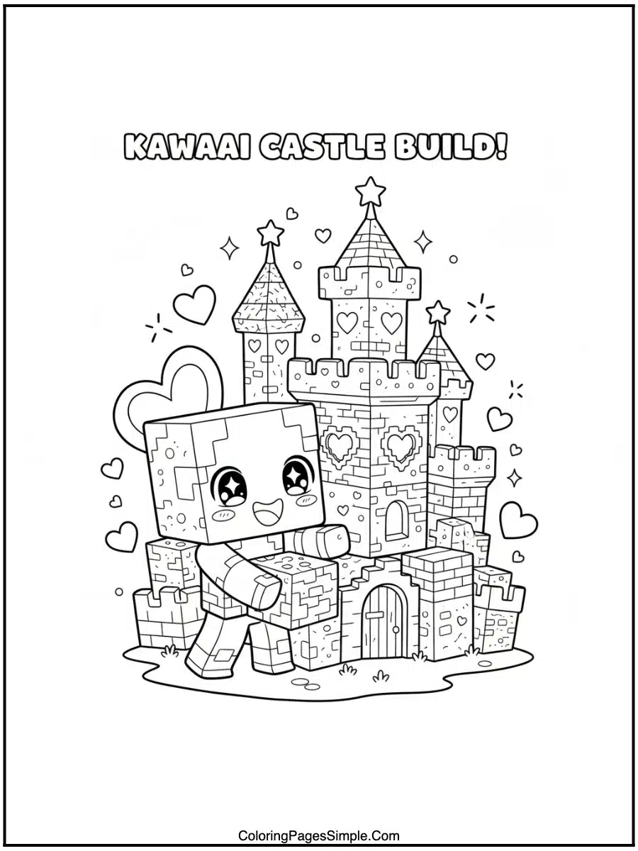 Minecraft Building a Castle