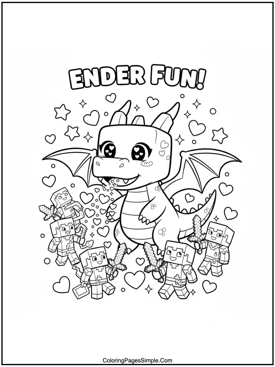 Minecraft Ender Dragon Battle