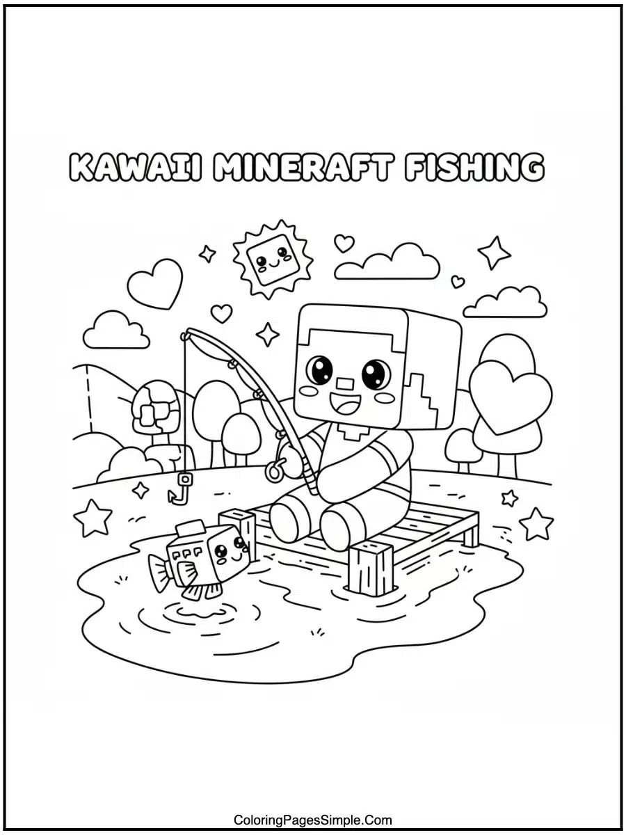 Minecraft Fishing at the Lake