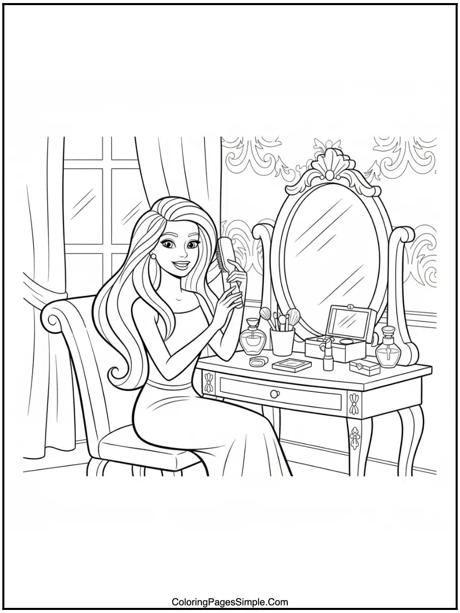 Barbie at Vanity Table