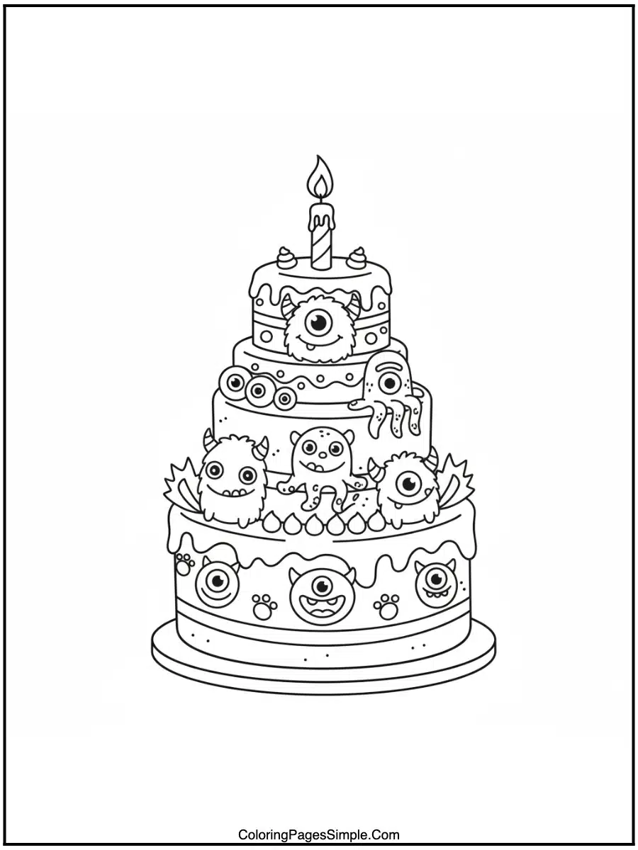 Monster Birthday Cake Party