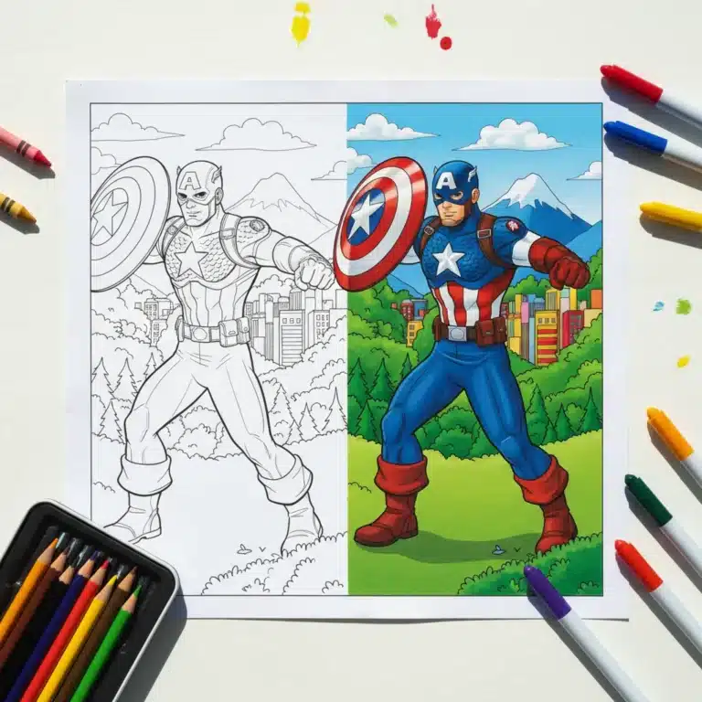 Captain America Coloring Pages