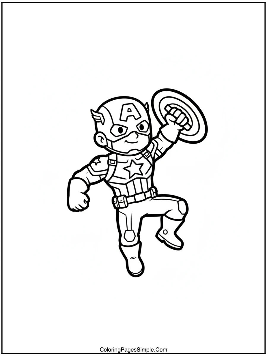 Captain America’s Patriotic Jump