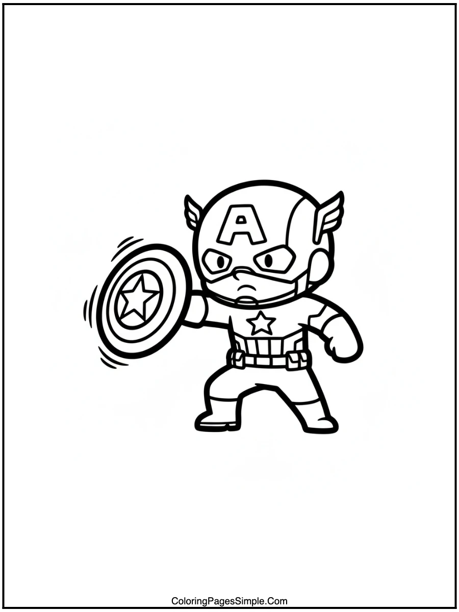 Captain America Throwing His Shield