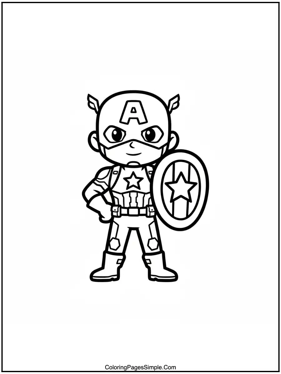 Captain America’s Heroic Pose