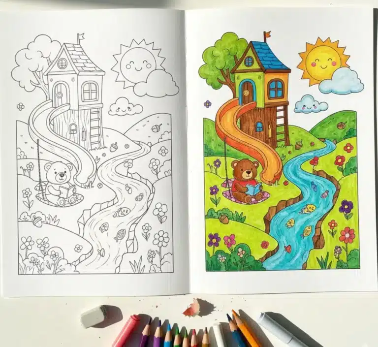 Cute Cozy Coloring Pages