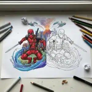 Deadpool Coloring Pages