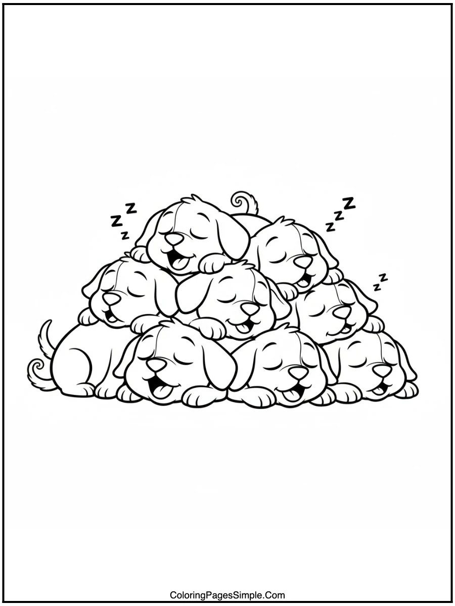Puppy Pile of Sweet Snores