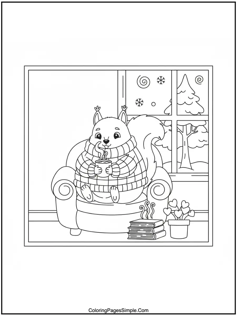 Cozy Sweater Squirrel Snuggle