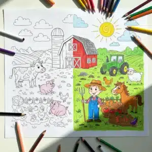 Farm Coloring Pages