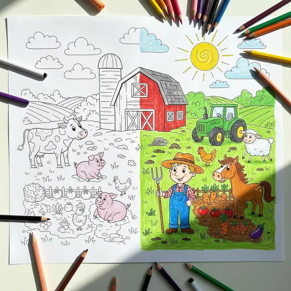Farm Coloring Pages