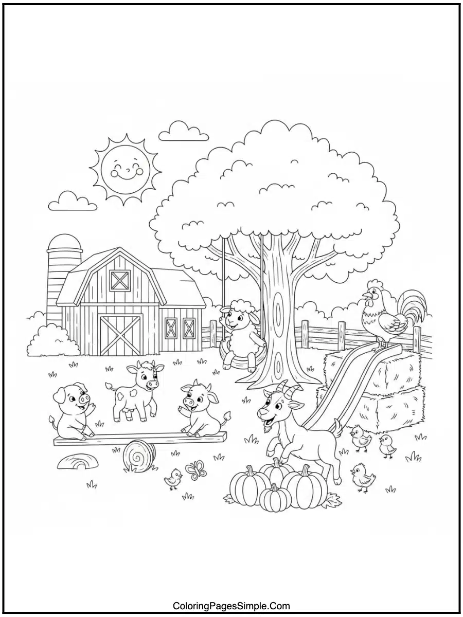 barnyard friends playing