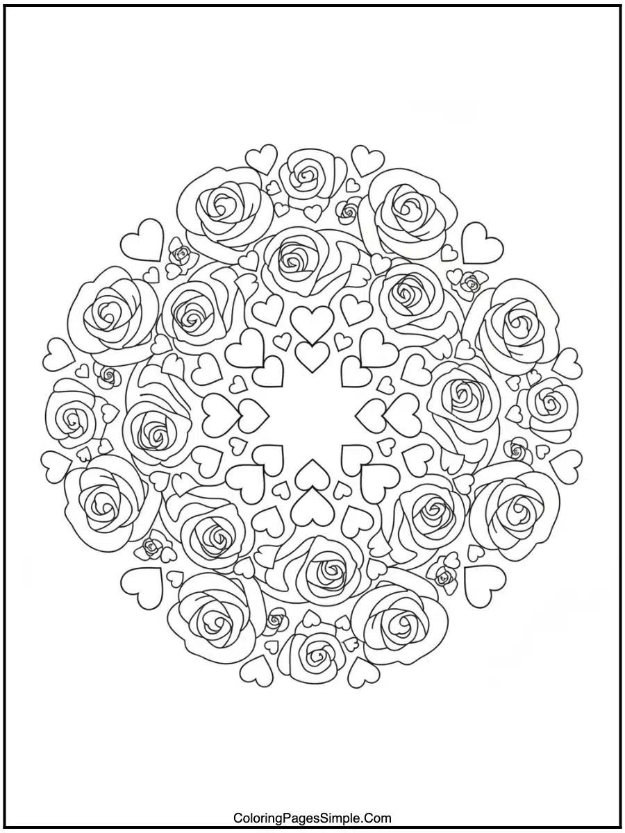 Rose Heart Mandala
