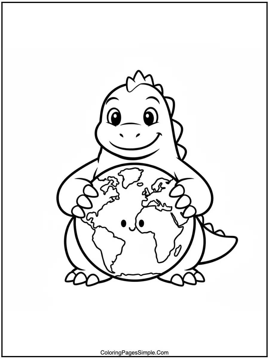 Godzilla Coloring Pages protecting the earth.