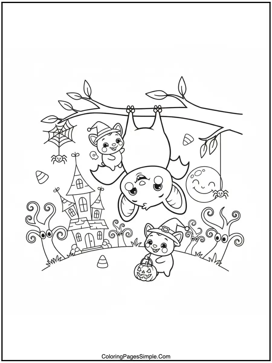 Cute Bat Family Halloween