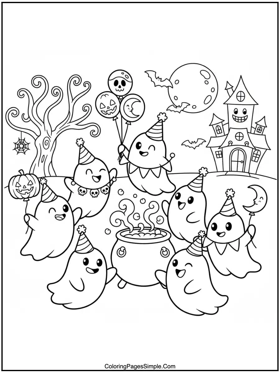 Cute Ghost Party Halloween