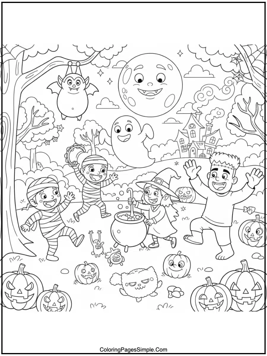 Halloween Party Scene