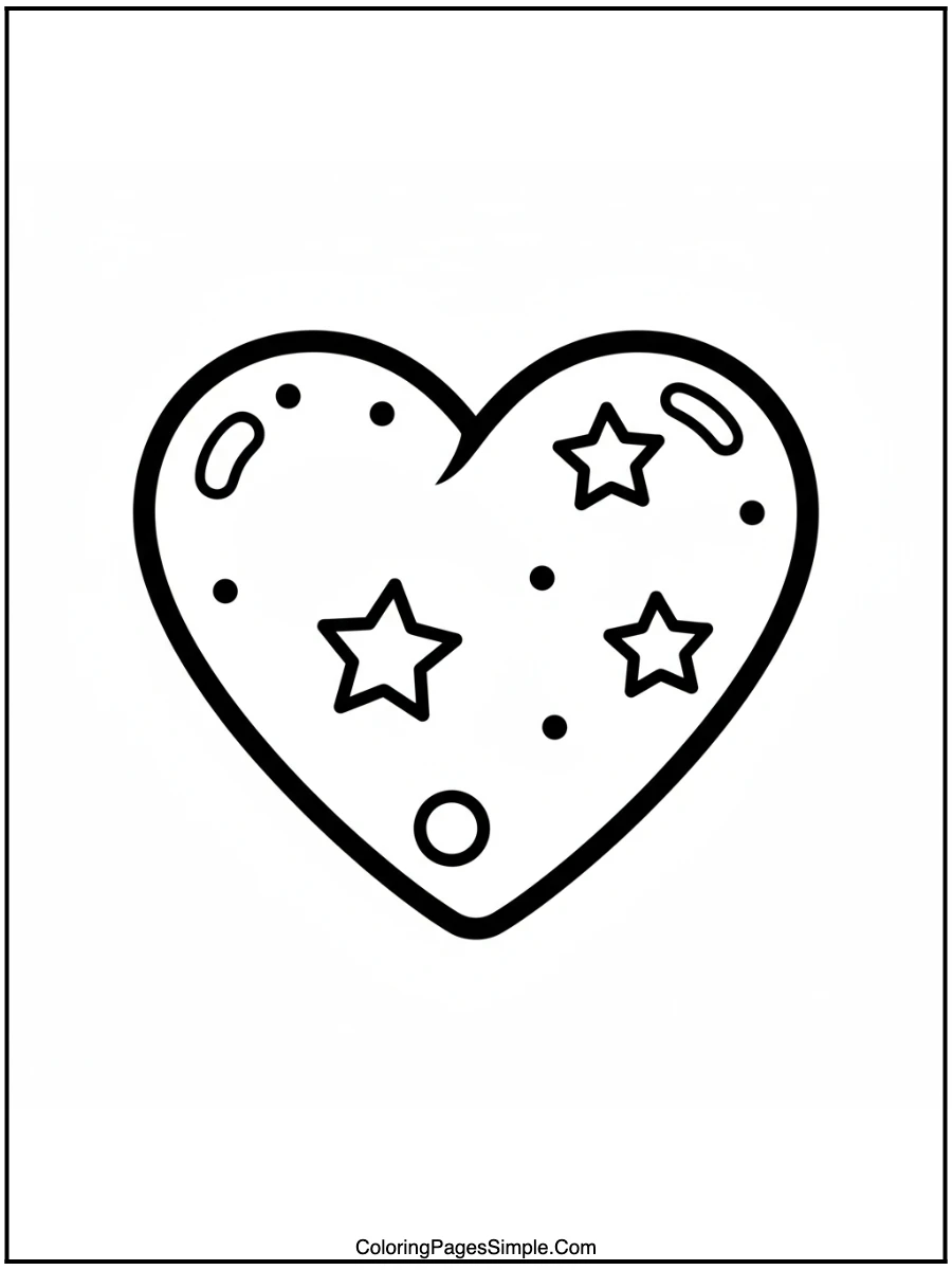 Heart Coloring Pages for kids' art.