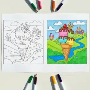 Ice Cream Coloring Pages