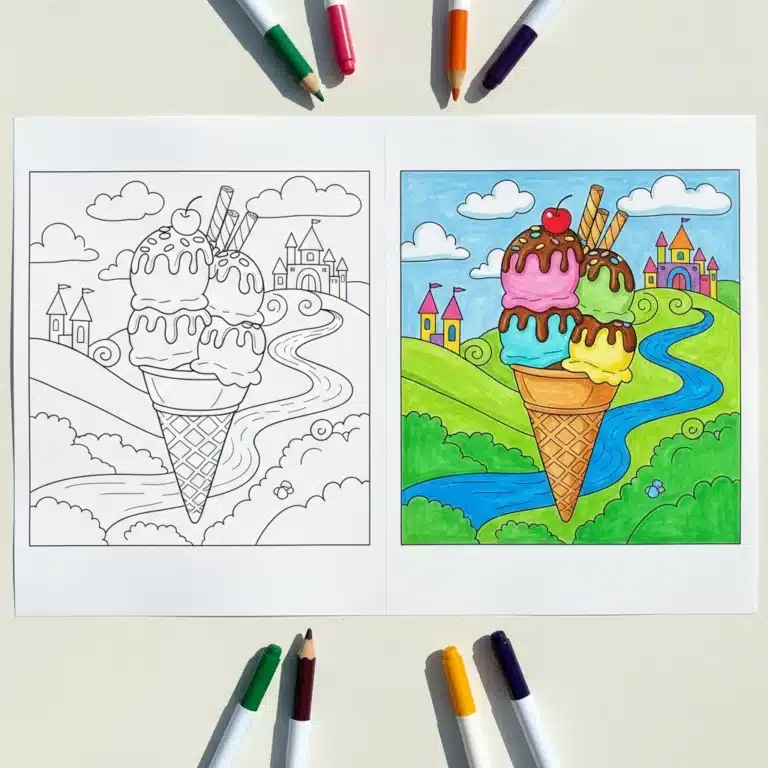 Ice Cream Coloring Pages