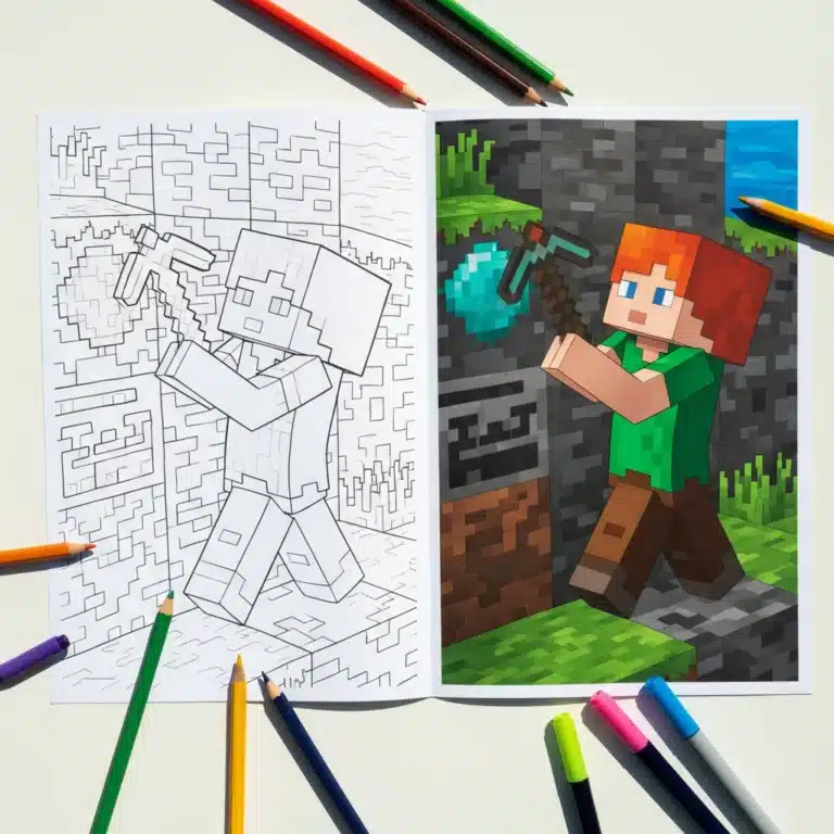Minecraft coloring pages