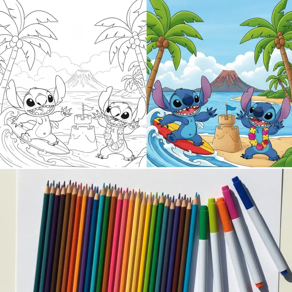 Stitch Coloring Pages