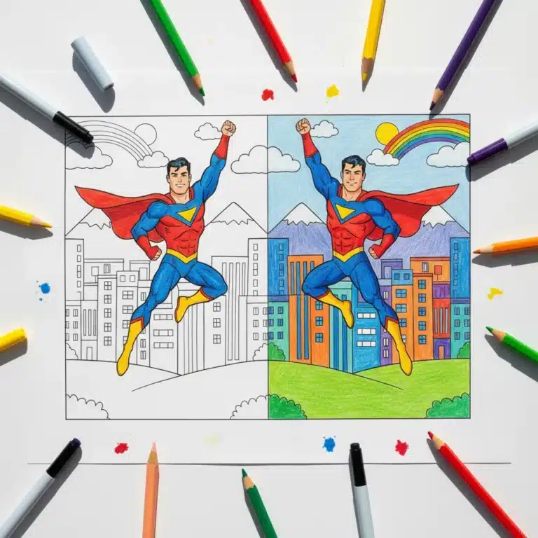Superhero Coloring Pages