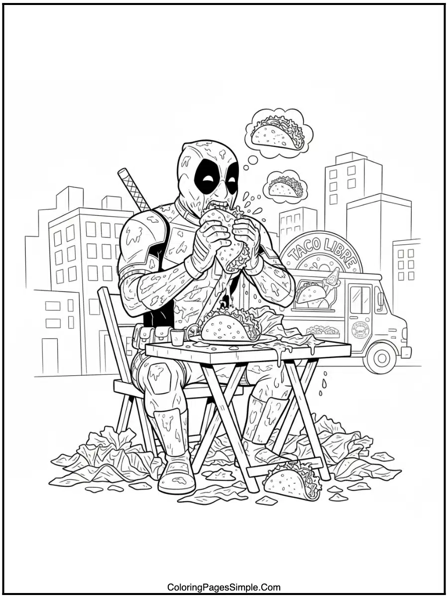 Deadpool's Messy Taco Tuesday