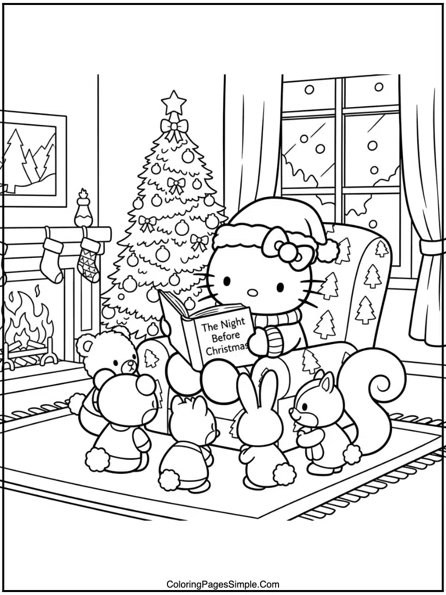 Hello Kitty Reading Christmas Story