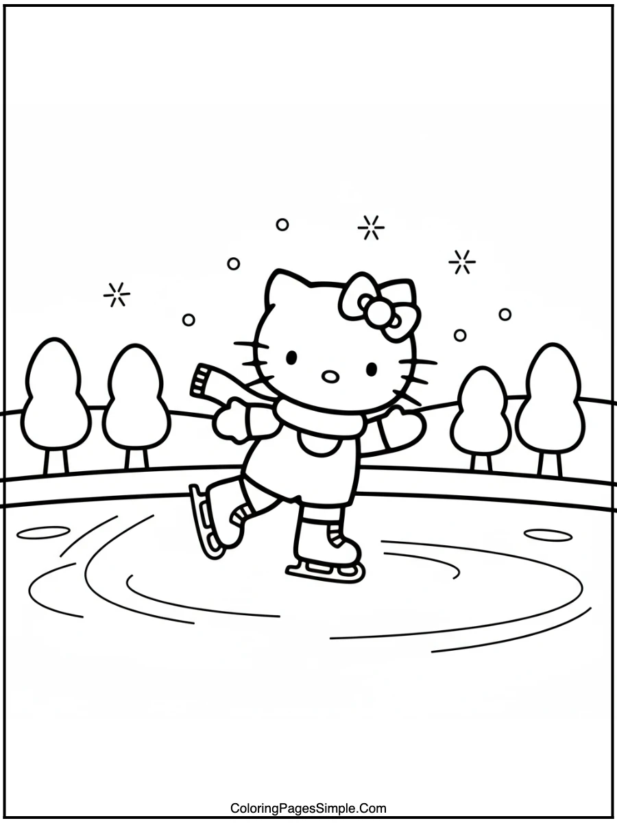 Hello Kitty Ice Skating