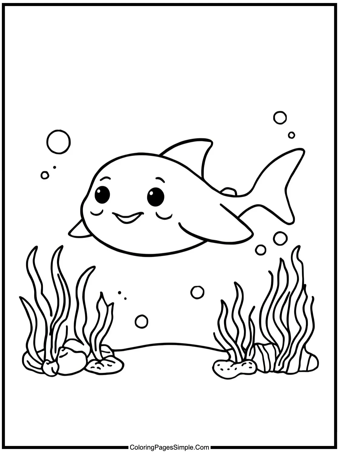 Chibi Ray flying through ocean water.