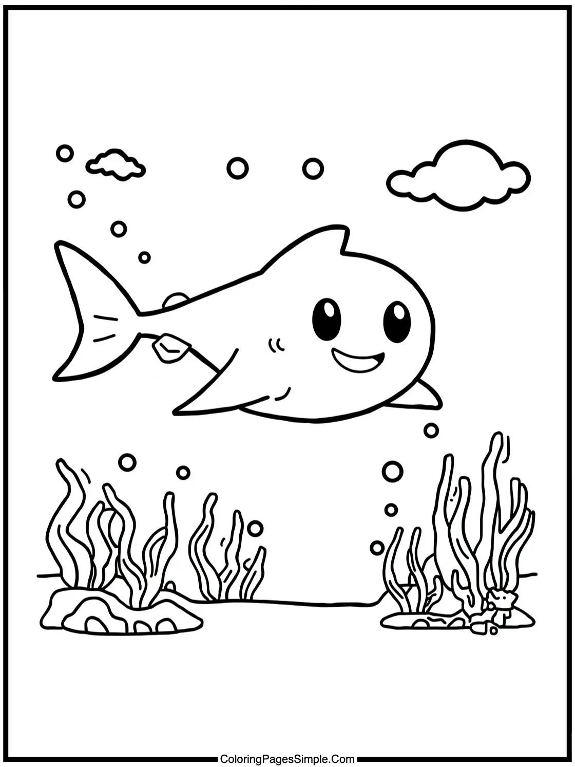 Chibi Ray flying through ocean water.