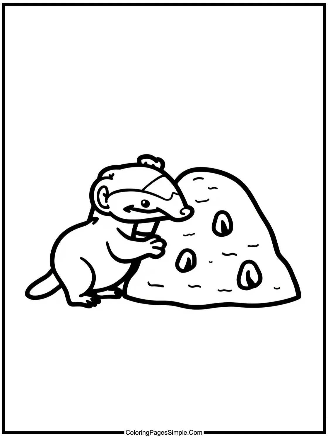 Chibi anteater finding an anthill friend.