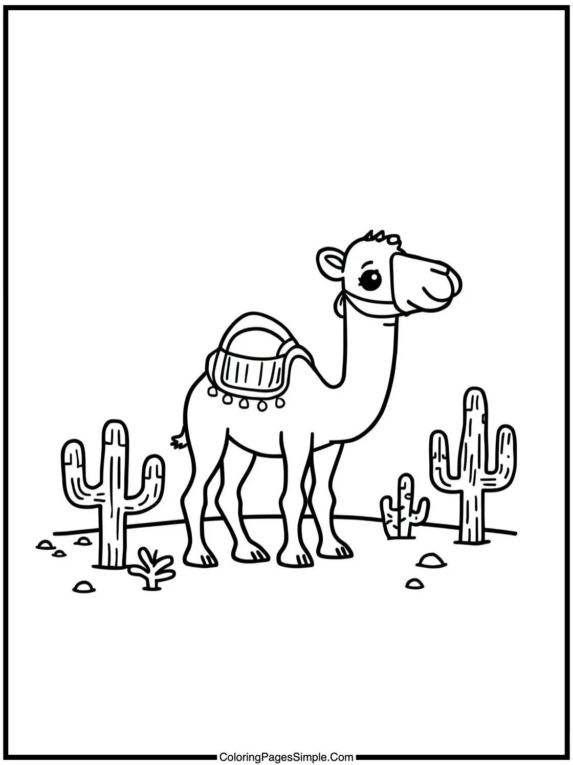 Chibi camel taking a desert selfie.