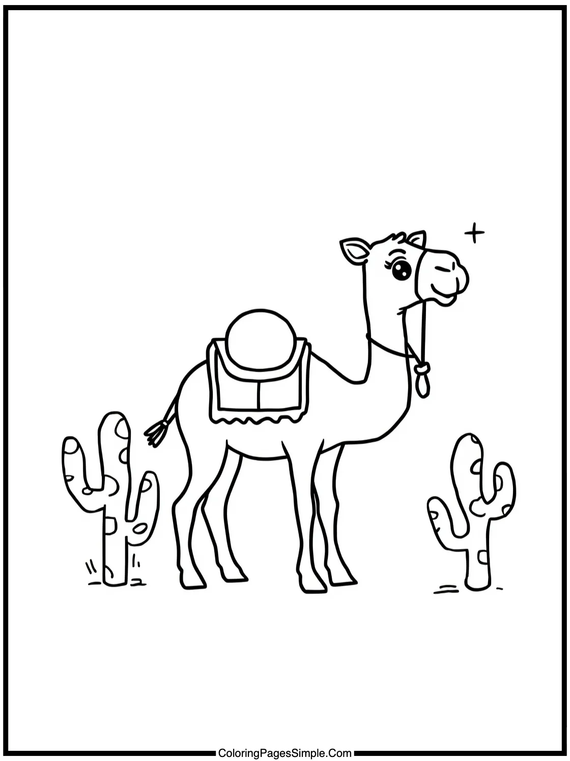 Cute Camel taking a desert selfie.