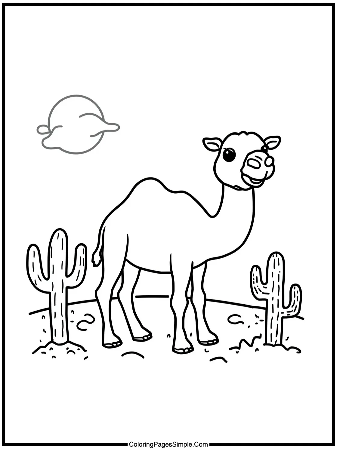 Cute Camel taking a desert selfie.