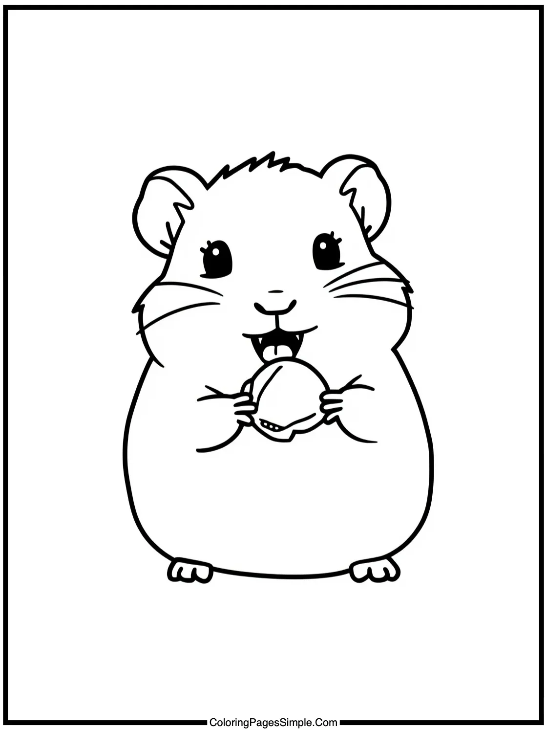 Cute Hamster eating sunflower seed happily.
