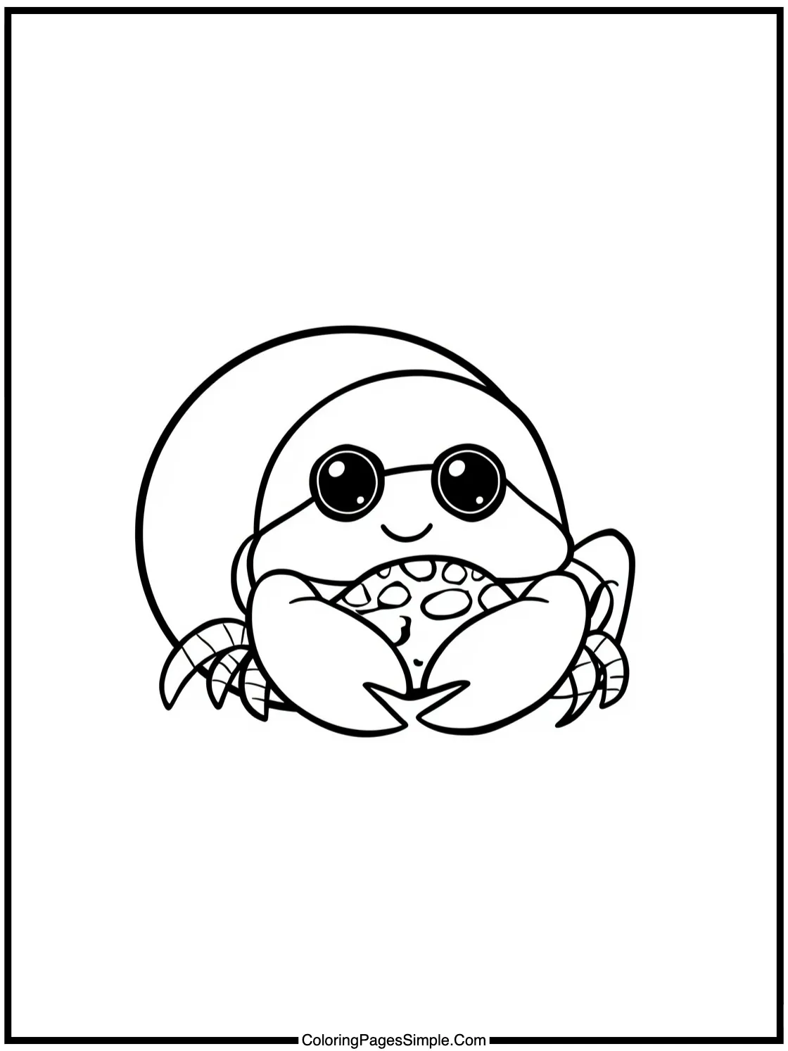 Cute Hermit Crab finding new painted shell.