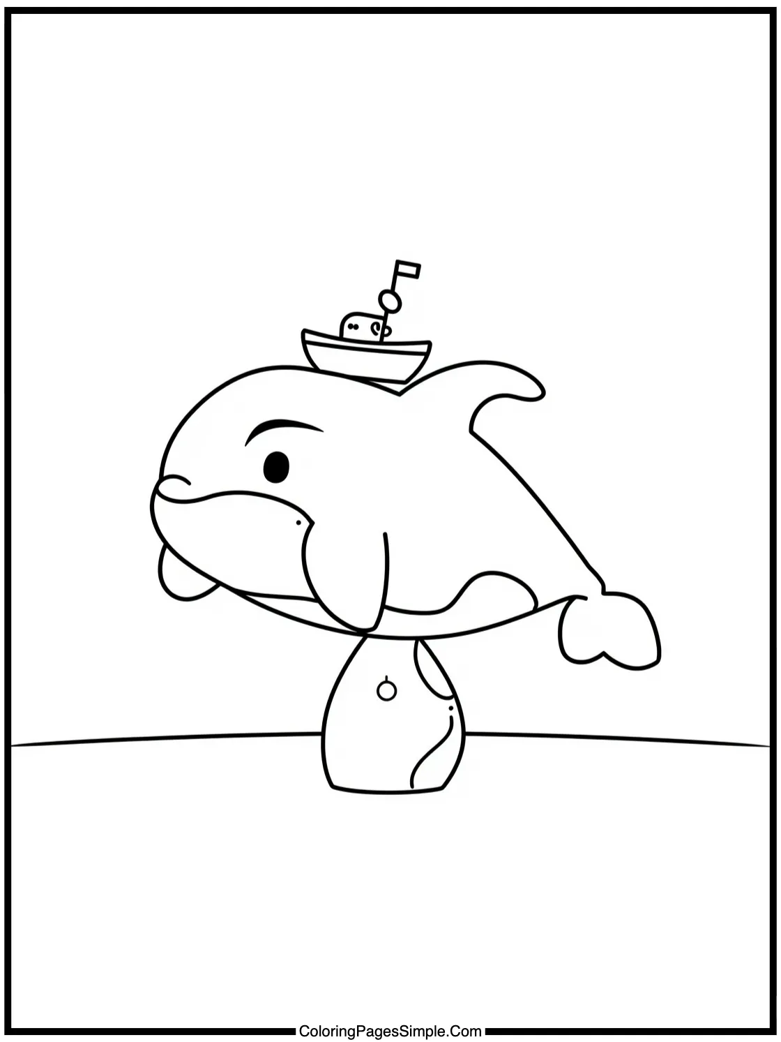 Cute Orca balancing a tiny boat.