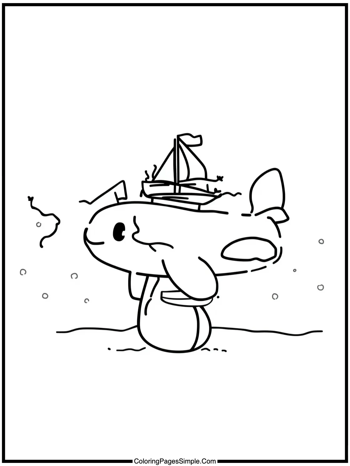 Cute Orca balancing a tiny boat.