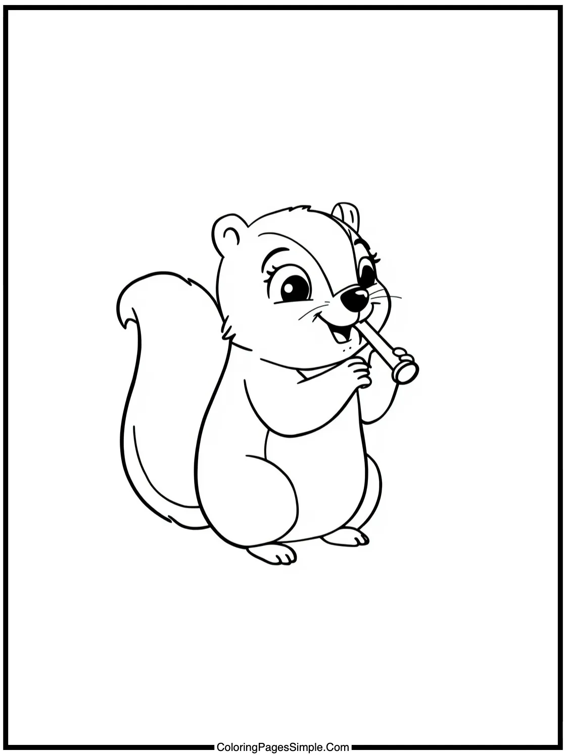 Cute Woodchuck whistling a happy tune.