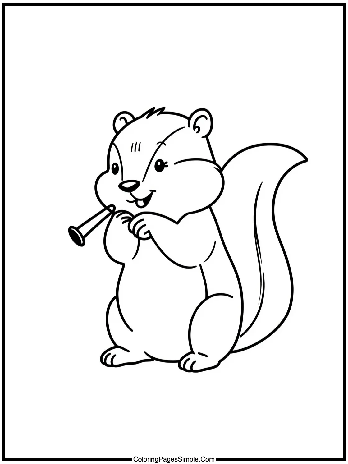 Cute Woodchuck whistling a happy tune.