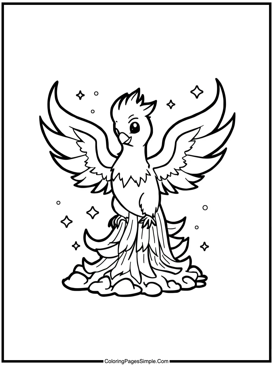 Fluffy Phoenix Rising from Glittery Ashes.