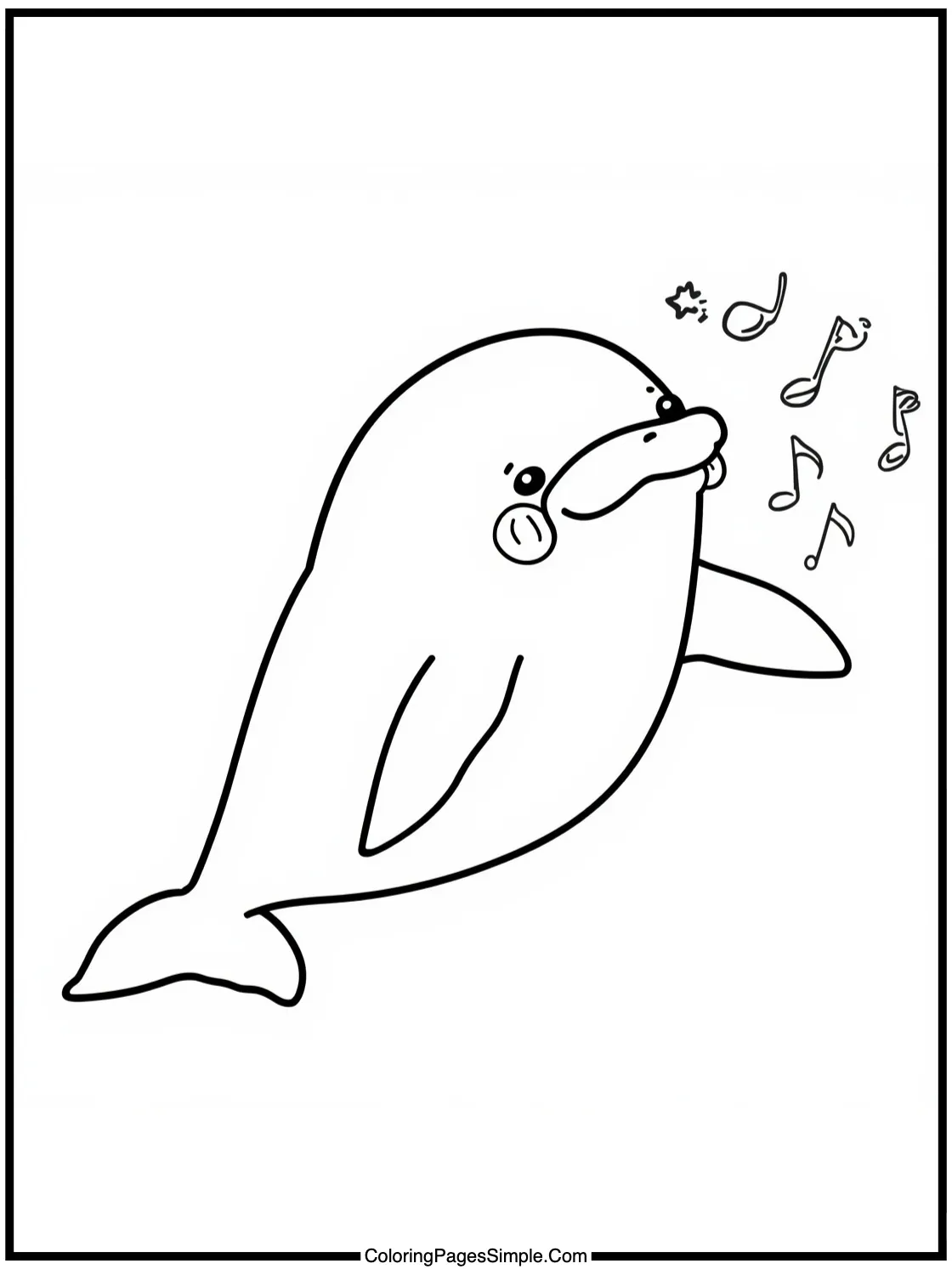 Happy Beluga Whale singing a melody.