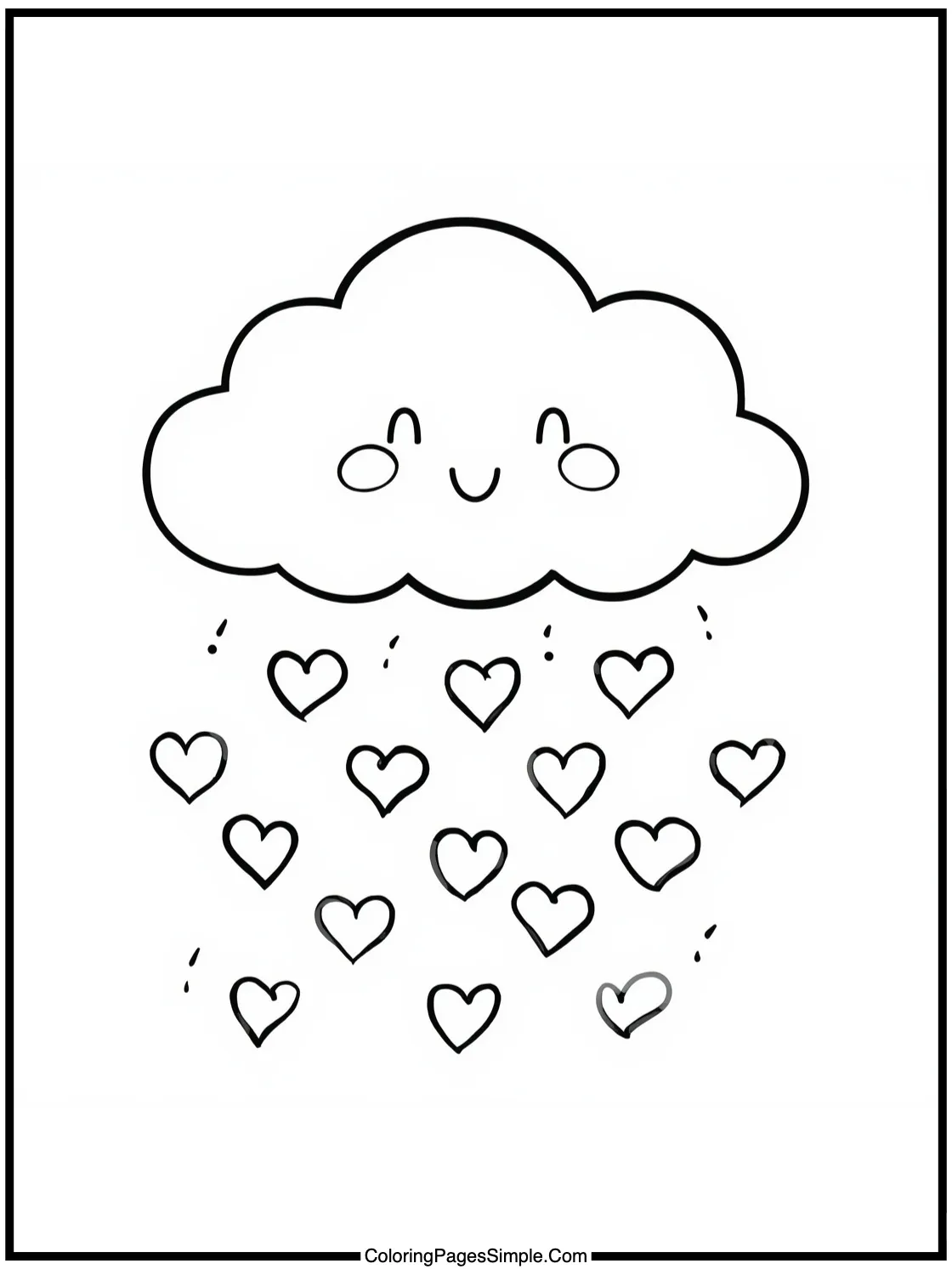 Happy Cloud Raining Little Hearts.