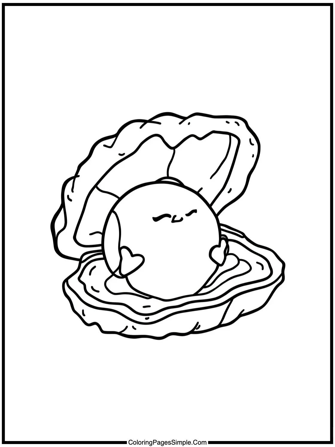 Happy Oyster holding a giant pearl.