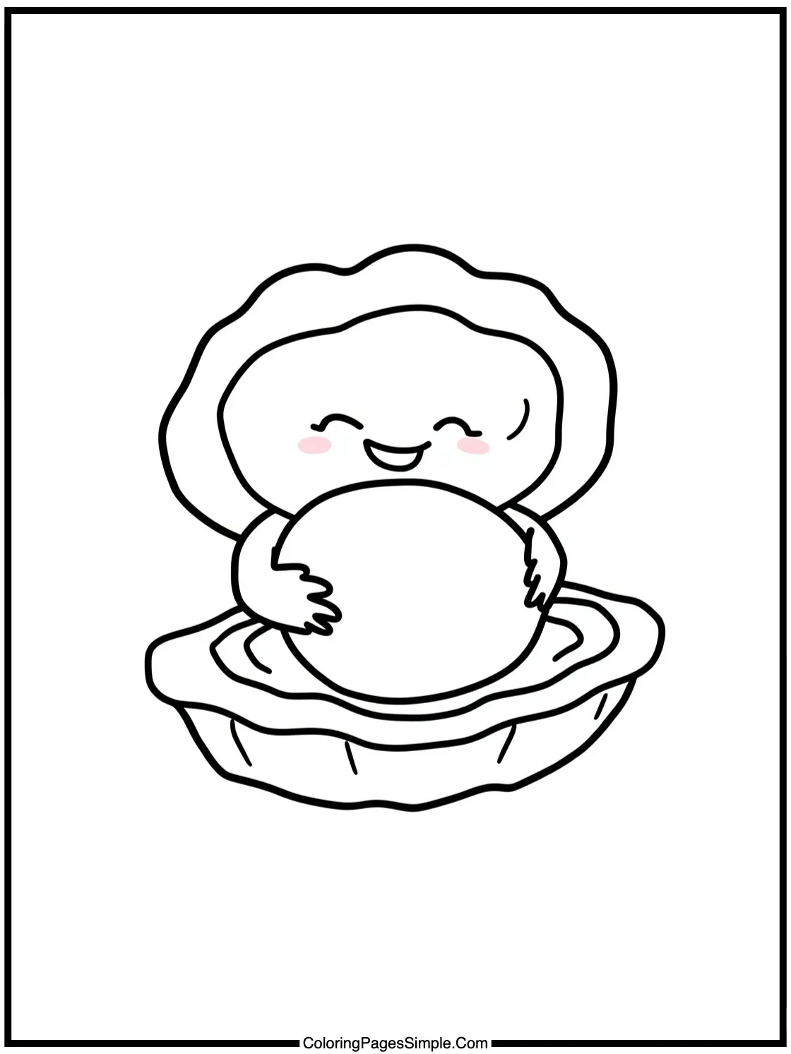 Happy Oyster holding a giant pearl.