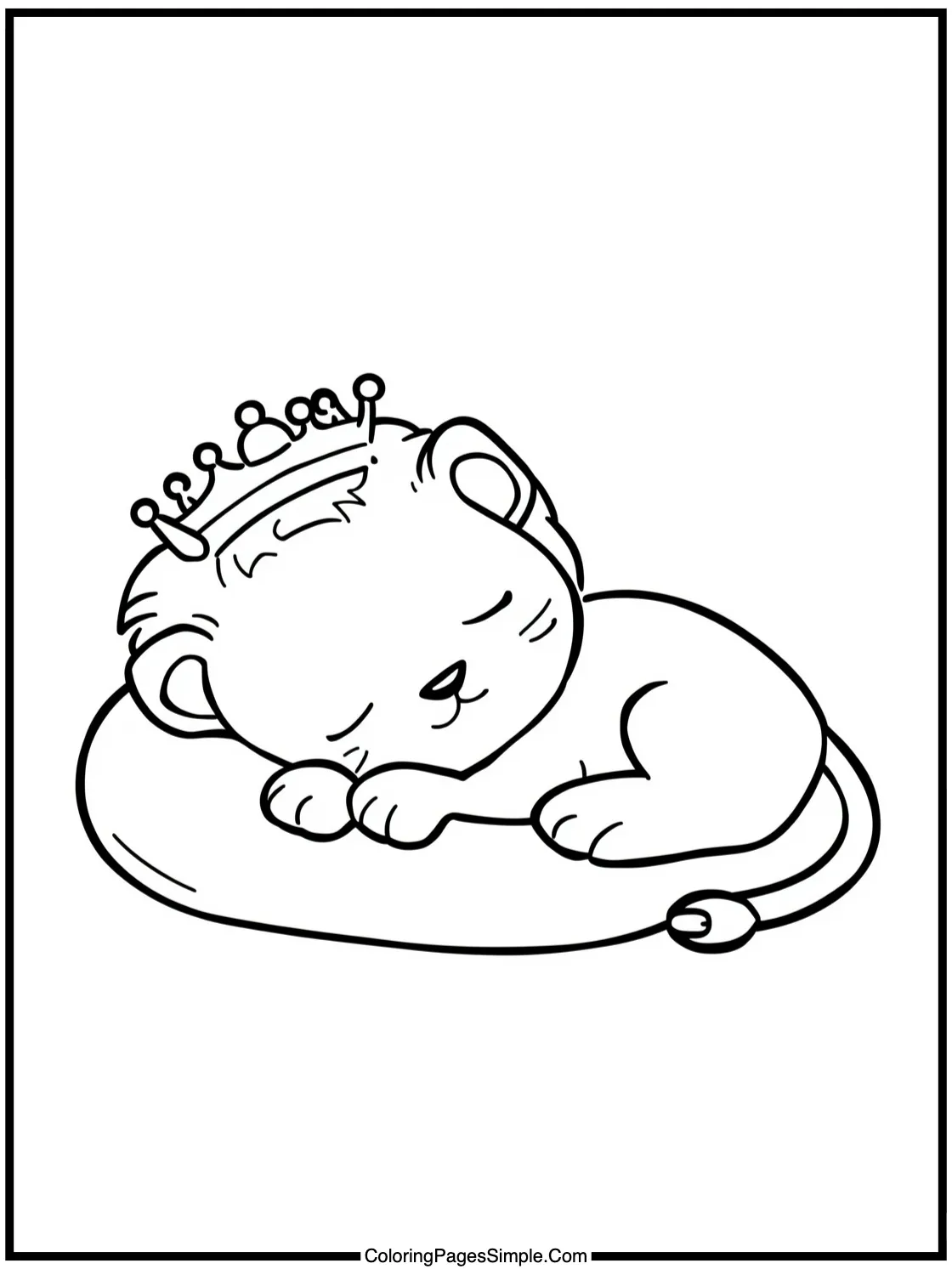 Kawaii Lion Cub taking a royal nap.