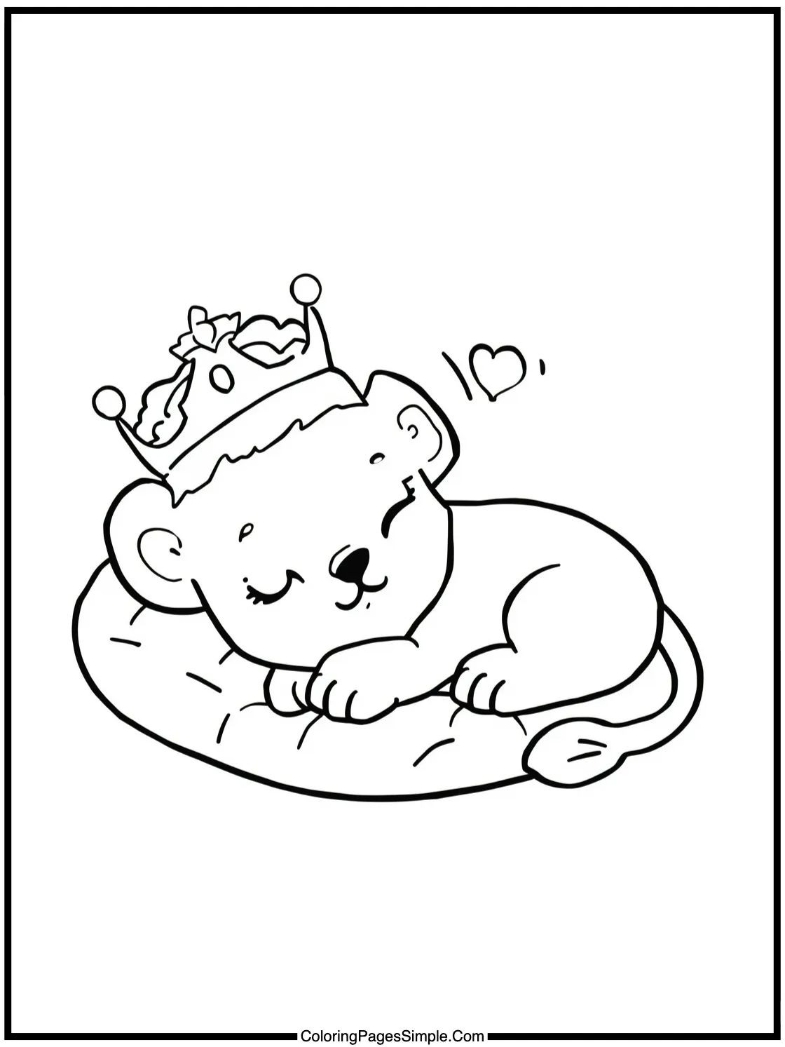 Kawaii Lion Cub taking a royal nap.