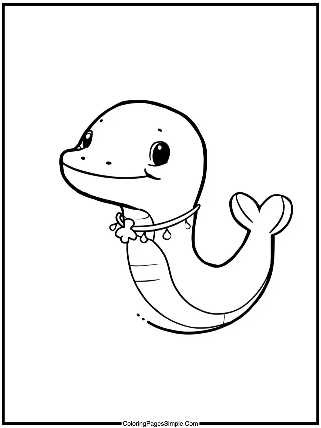 Kawaii Moray Eel wearing a necklace.